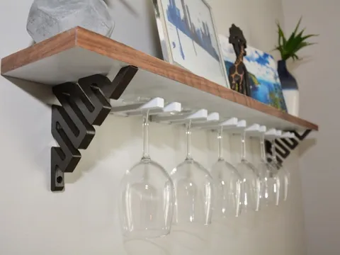 Wine Glass Holder Brackets for Shelf