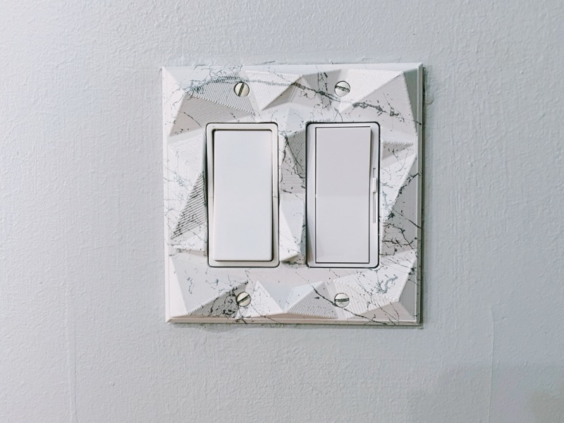 3D Geometric Light Switch Plate Cover